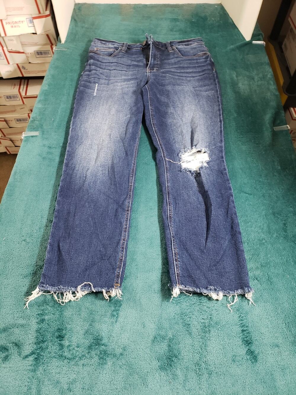 Kut from The Kloth Jeans Size 10 Womens Blue Fray Hem High Rise Rachael Fab Ab